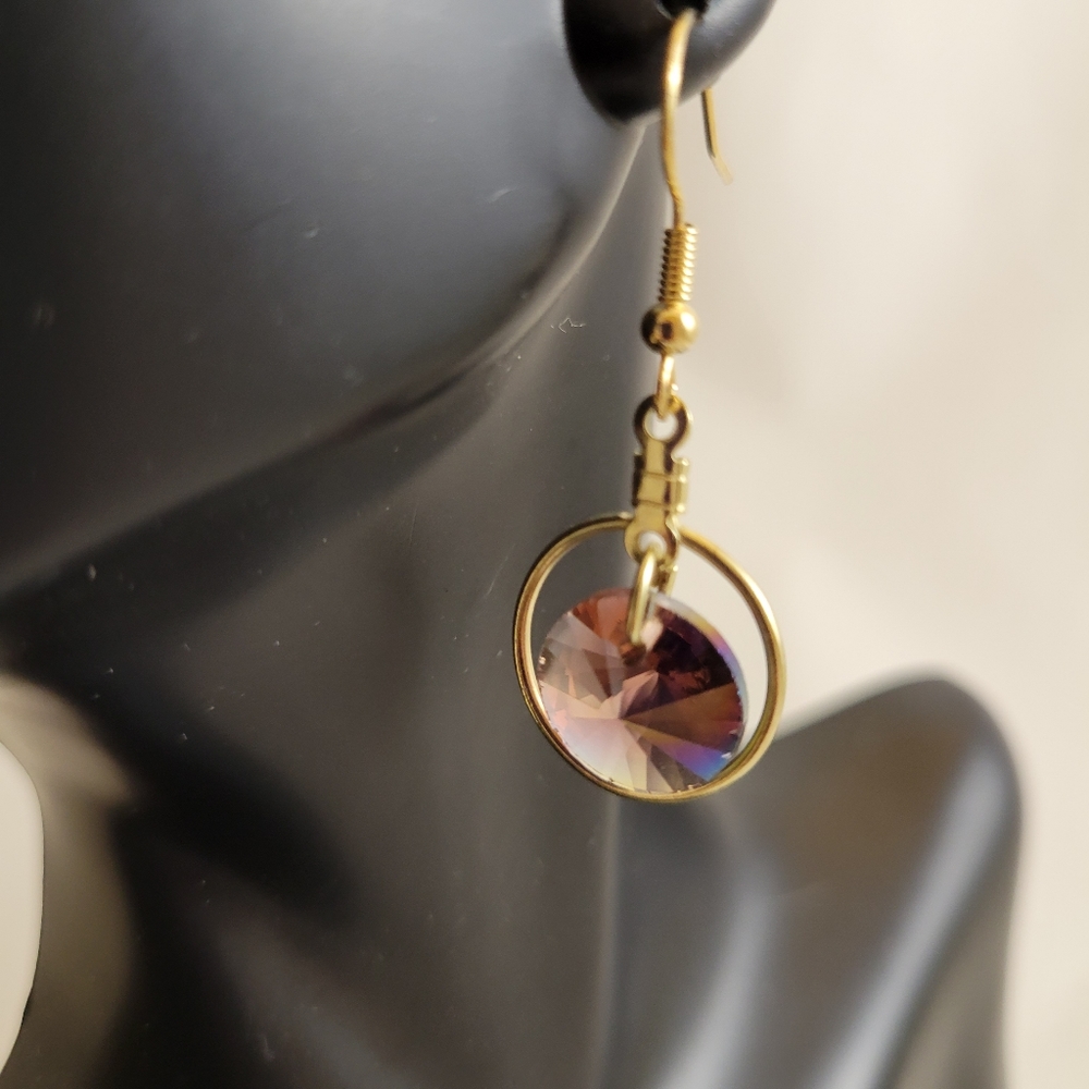 Brown Crystal Earrings